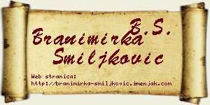 Branimirka Smiljković vizit kartica